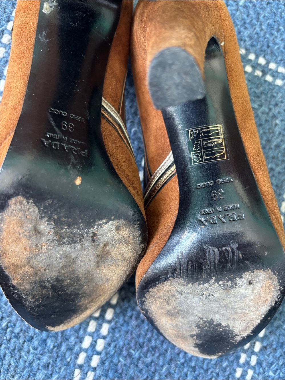 Prada Brown Suede High Heel Pumps sz 39 - Picture 5 of 6